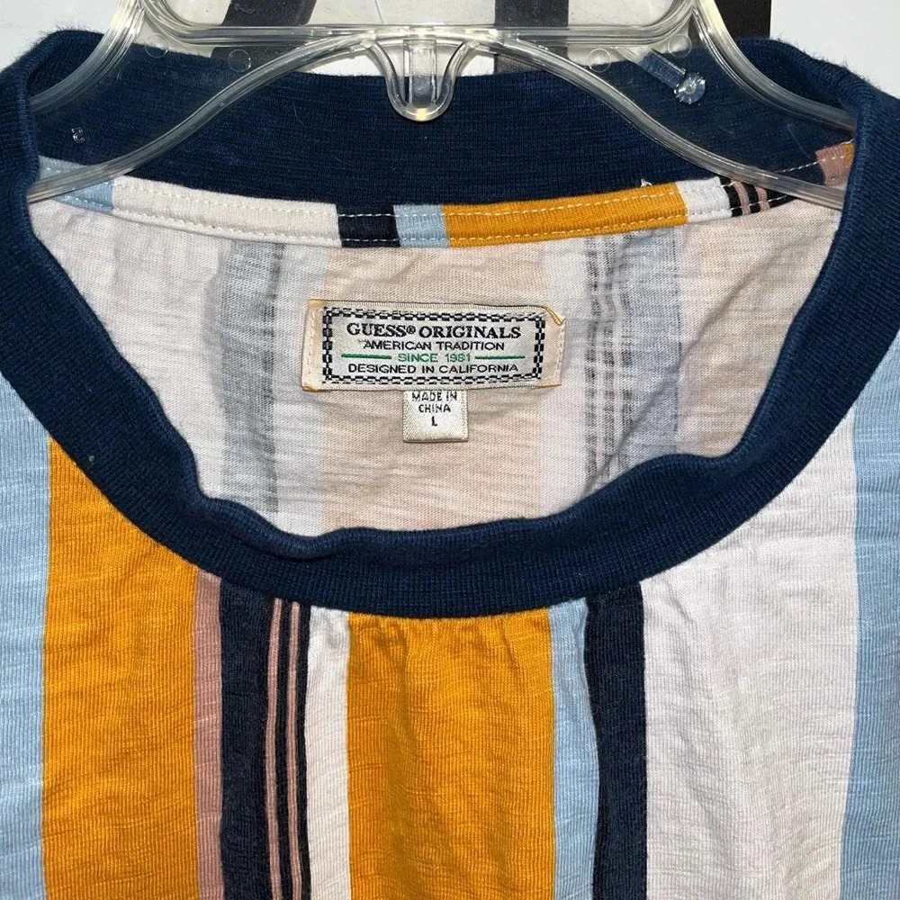 Vintage Guess‎ Originals striped men’s t shirt - Picture 4 of 7